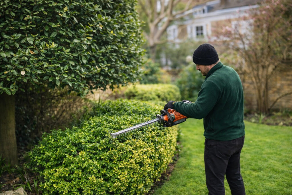 Beautiful green garden maintained with professional garden care