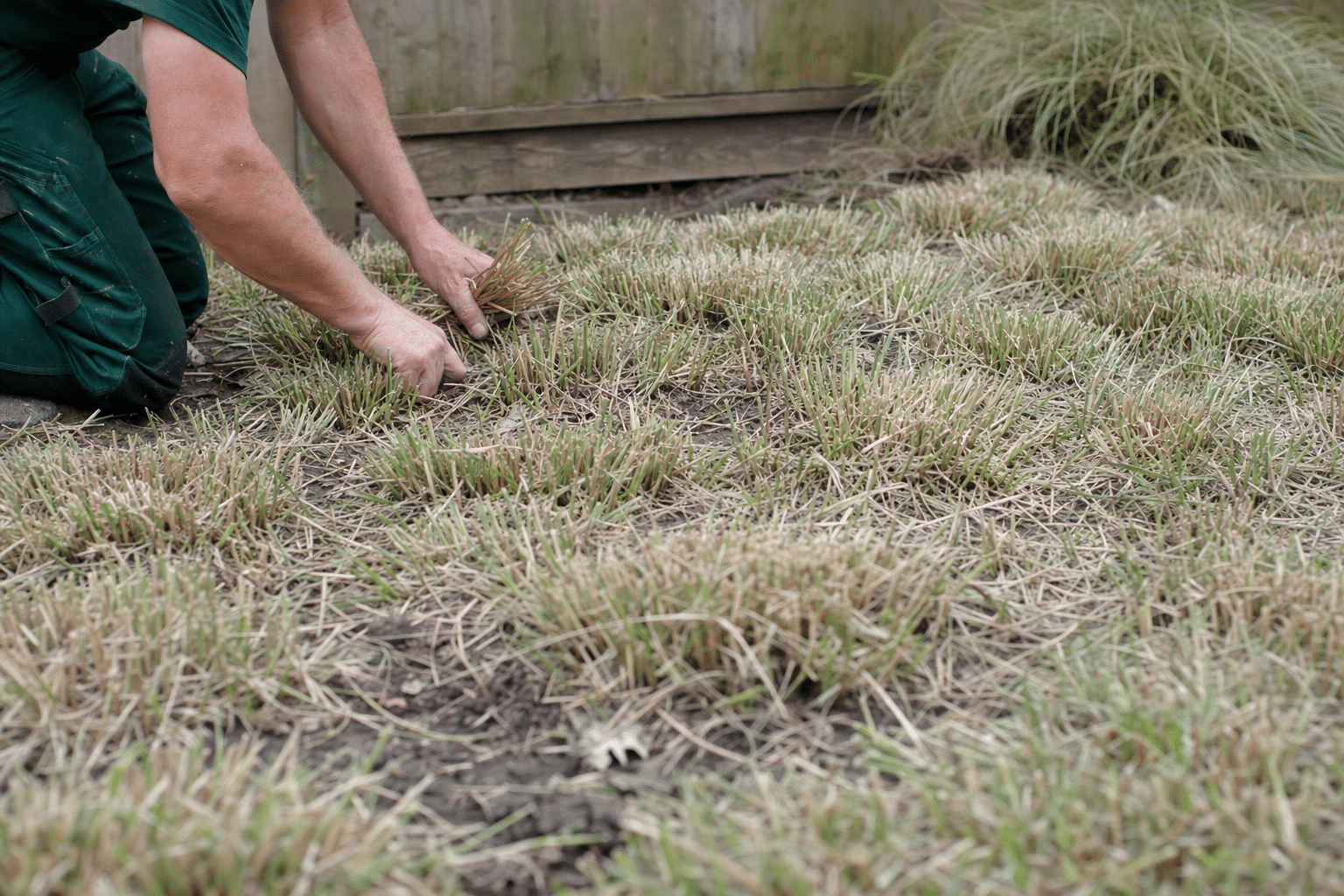 deciduous ornamental grasses cut back to 10cm in February in a Catford SE6 front garden